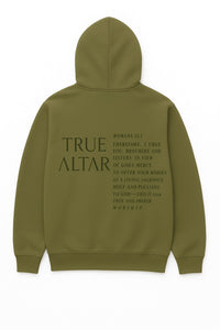 SIGNATURE HOODIE (ROMANS 12:1) OLIVE